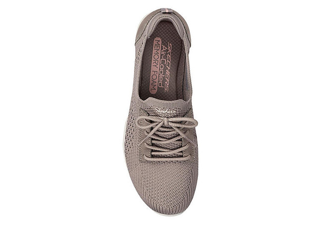 Skechers Women's Newbury St. Casually Sneaker - Dark Taupe