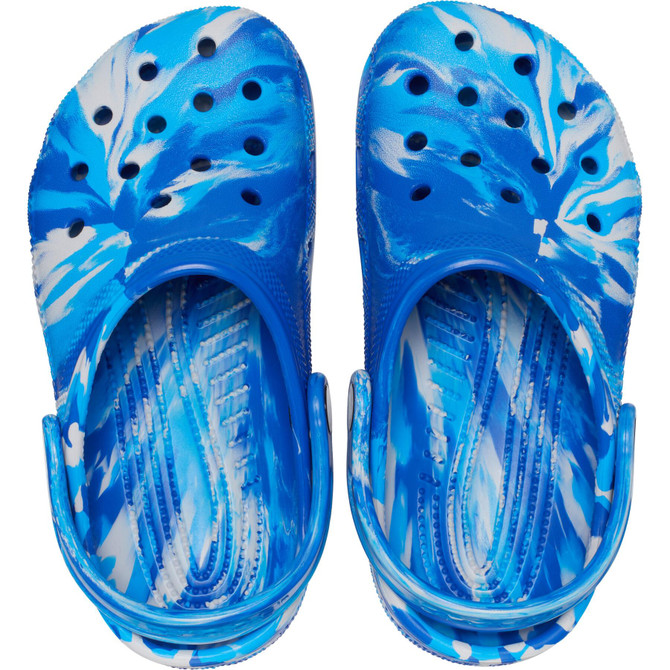 Crocs Kids' Classic Marble Clog - Blue Bolt/Multi