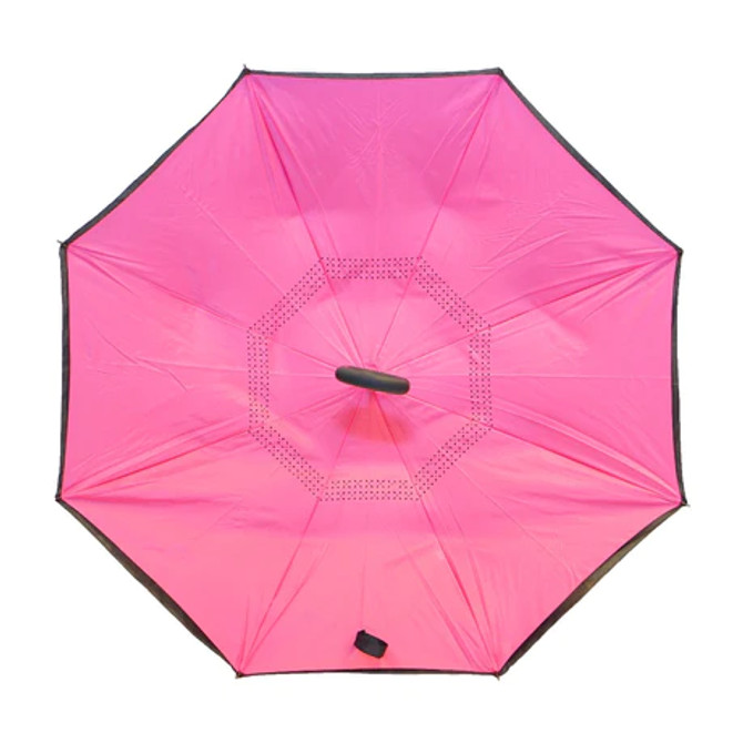 Pink Topsy Turvy Umbrella