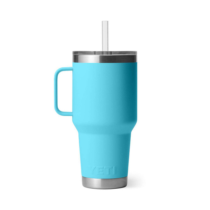 YETI Rambler 35 oz Reef Blue BPA Free Straw Mug