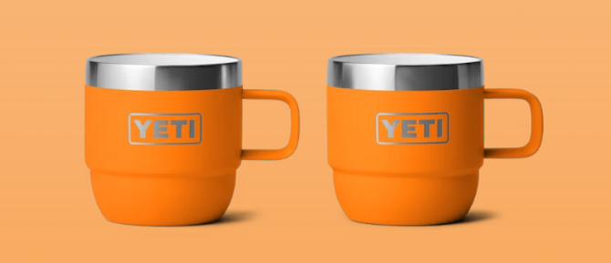 Yeti Rambler 6 oz Stackable Mugs - King Crab Orange