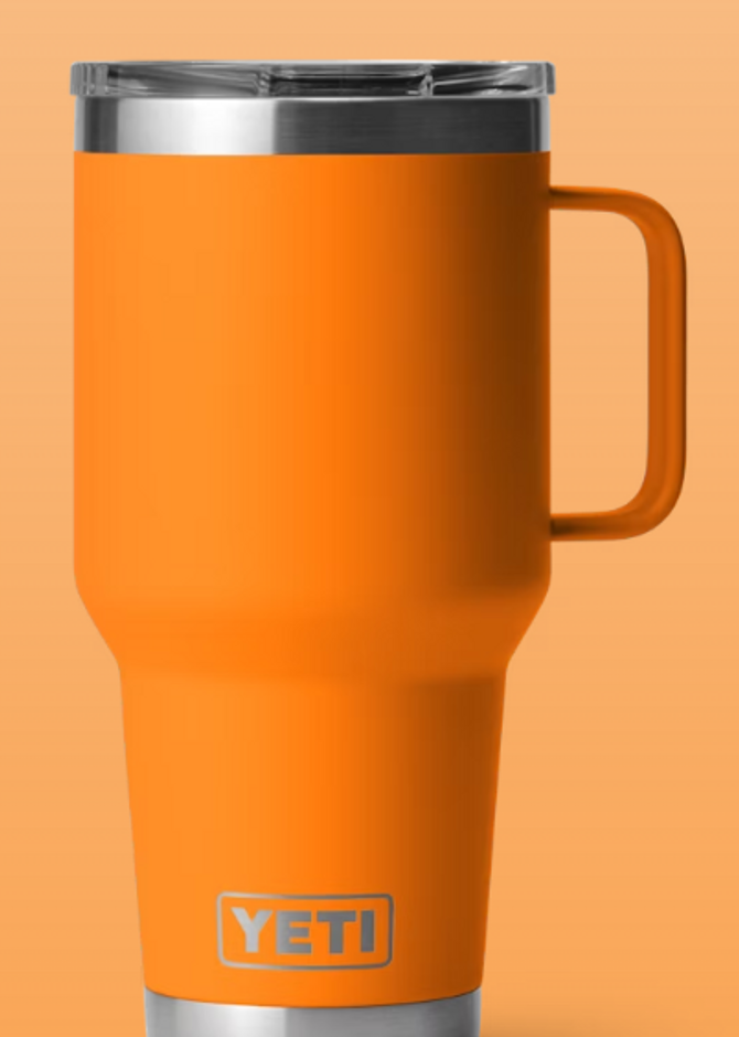 Yeti Rambler 30 oz Travel Mug with Stronghold Lid - King Crab Orange