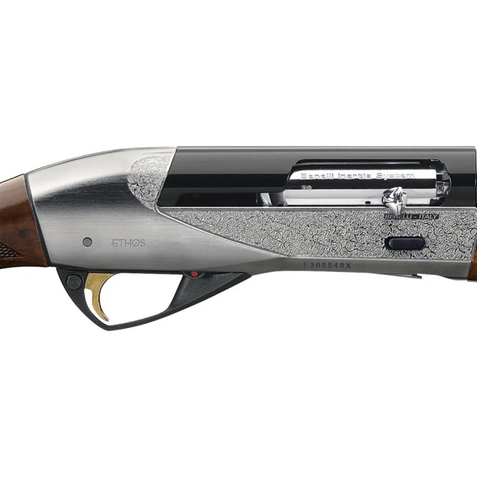 Benelli ETHOS Field 12-ga 3" 26" AA-Grade Satin Walnut Engraved Nickel-Plated Receiver 4+1 Semi-Auto Shotgun