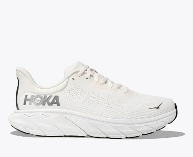 Hoka Men's Arahi 7 Running Shoe - Blanc De Blanc/Steel Wool