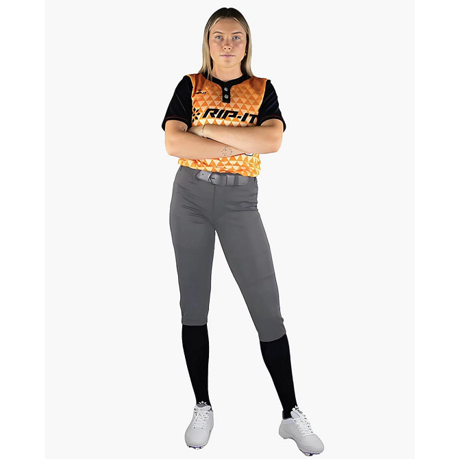 Rip-It Women's Revolution Straight Cut Softball Pants - Charcoal