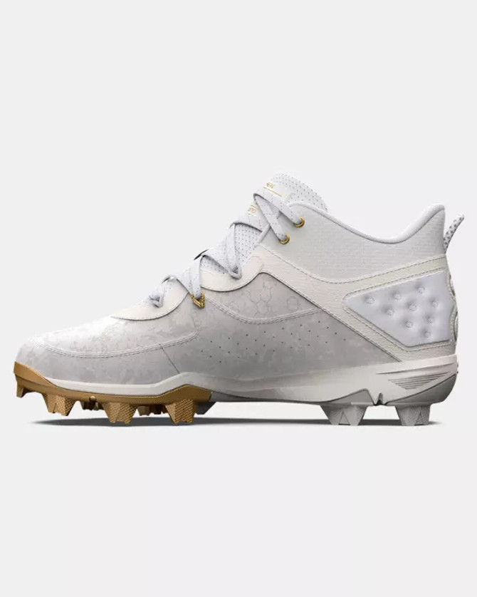 Under Armour Men's Harper 8 RM Baseball Cleats - White