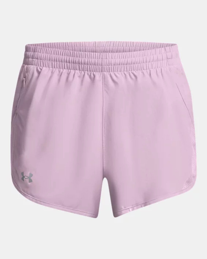 Under Armour Women's UA Fly-By 3" Shorts - Purple Ace / Reflective