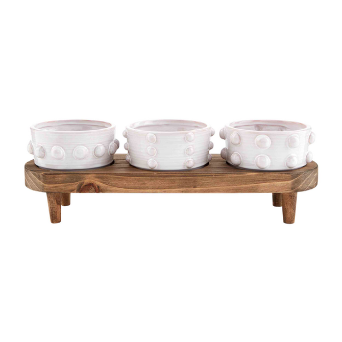 Mudpie Bead Dip Bowl and Stand Set