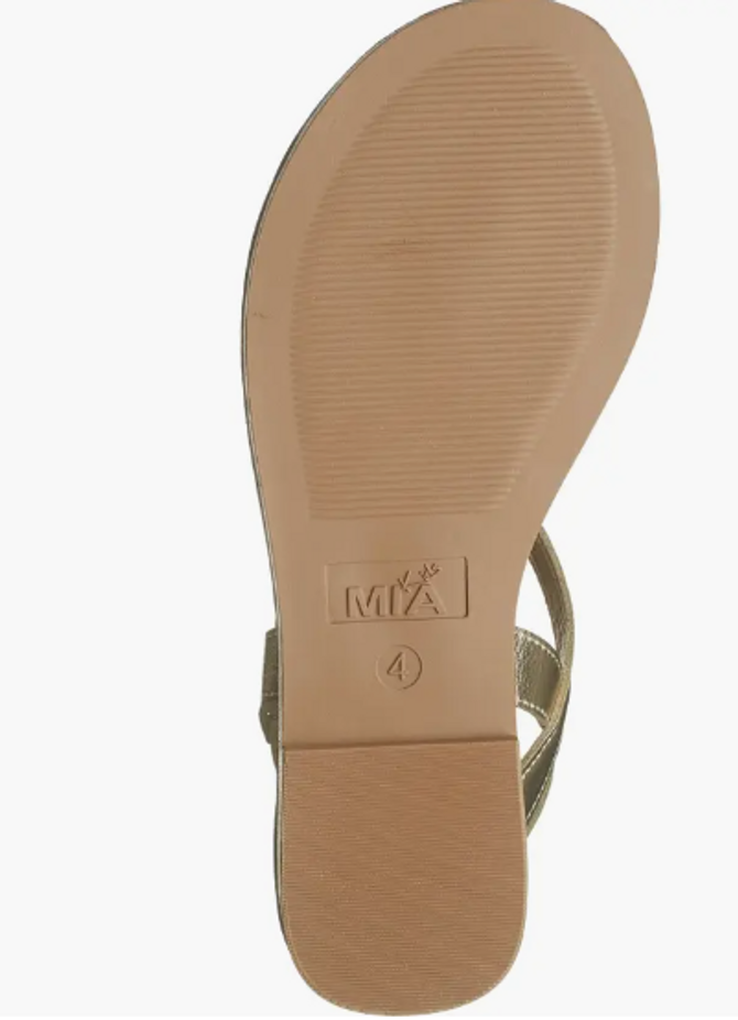 Mia Kids Annae T-Strap Sandal - Soft Gold