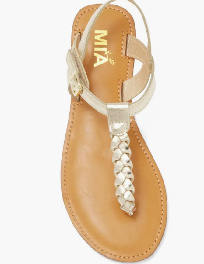 Mia Kids Annae T-Strap Sandal - Soft Gold