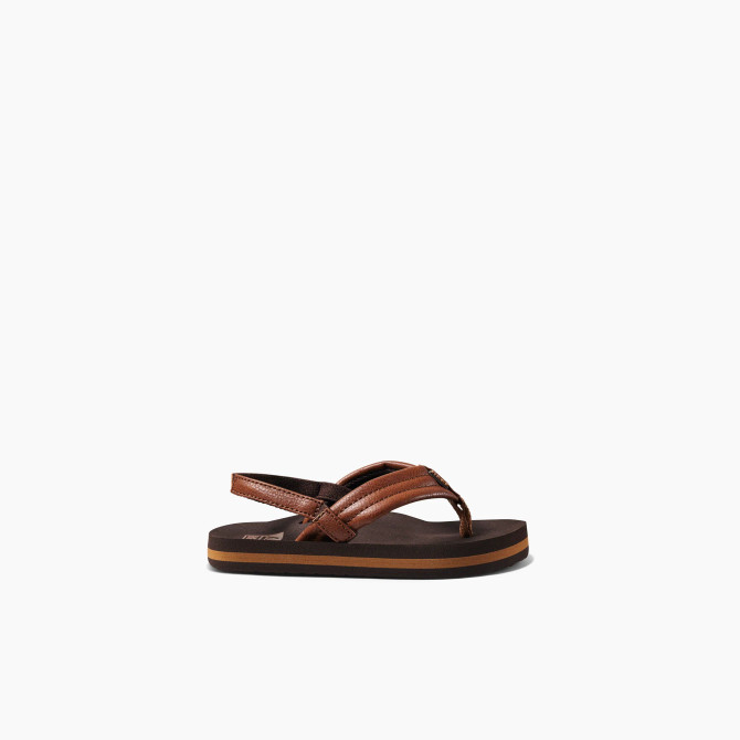 Reef Boy's Little Ahi Sandals - Brown