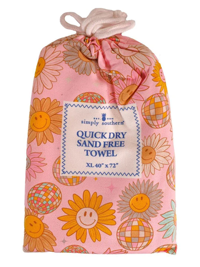 Simply Southern Quick Dry Beach Towel - Flowers