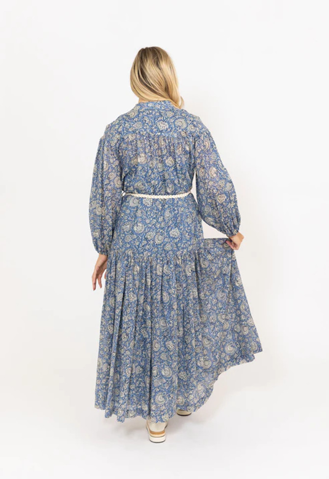 Karlie Vintage Floral Button Maxi Dress