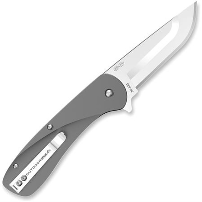 Outdoor Edge VX130A Razor VX1 Assist Open Linerlock Knife with Gray Handles