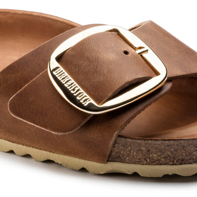 Birkenstock Women's Madrid Big Buckle Oiled Leather - Cognac