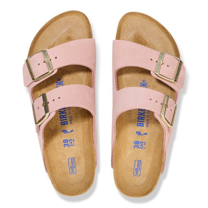 Arizona Soft Footbed Nubuck Leather - Soft Pink