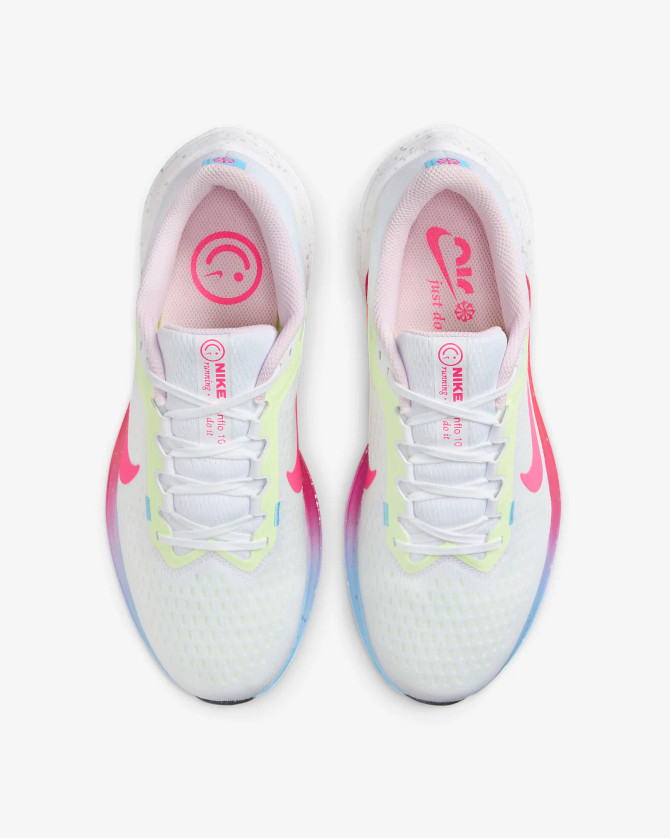 Nike Women's Winflo 10 - White/Barely Volt/Aquarius Blue/Hyper Pink