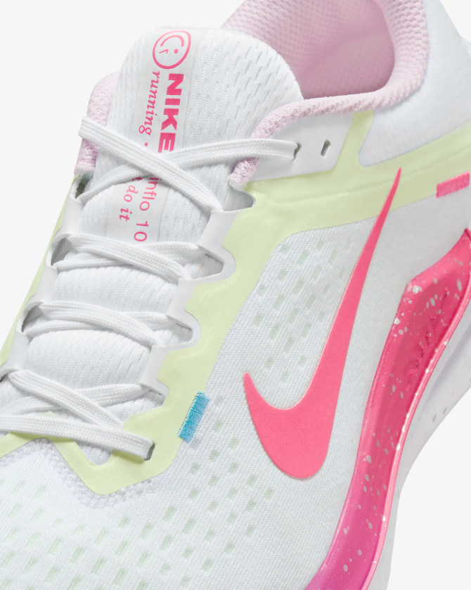 Nike Women's Winflo 10 - White/Barely Volt/Aquarius Blue/Hyper Pink