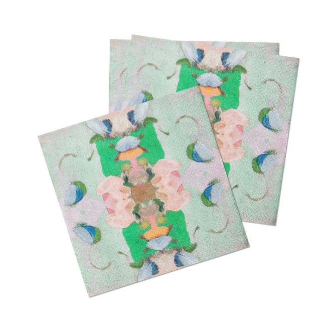 Laura Park Monet's Garden Green Cocktail Napkins