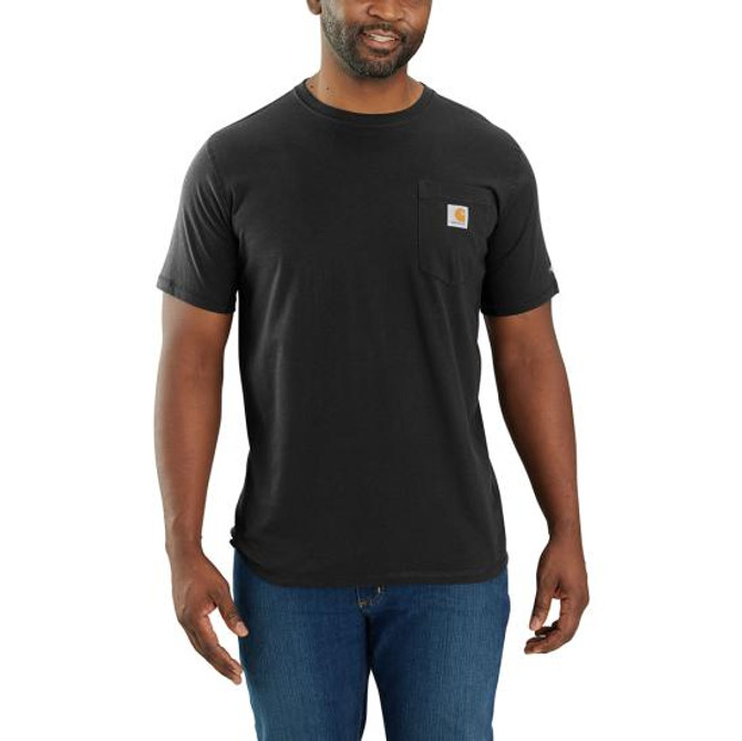 Carhartt Force Relaxed-Fit Midweight Short-Sleeve Pocket T-Shirt - Black Carhartt Force Relaxed-Fit Midweight Short-Sleeve Pocket T-Shirt - Black