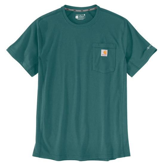 Carhartt Force Relaxed-Fit Midweight Short-Sleeve Pocket T-Shirt - Transformative Teal