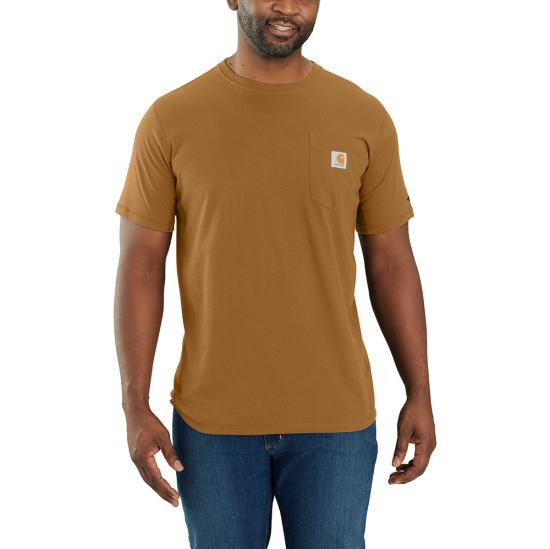 Carhartt Force Relaxed-Fit Midweight Short-Sleeve Pocket T-Shirt - Carhartt Brown