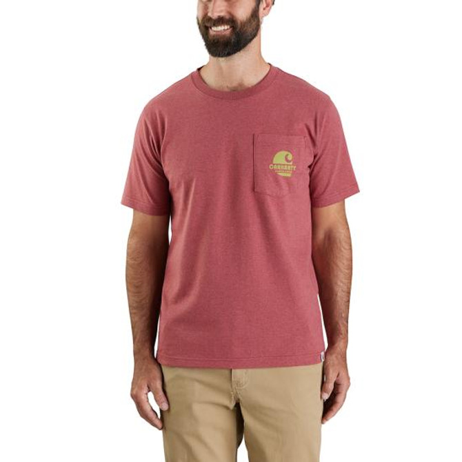 Carhartt Relaxed Fit Heavyweight Short-Sleeve Pocket Super Dux Graphic T-Shirt - Apple Butter Heather