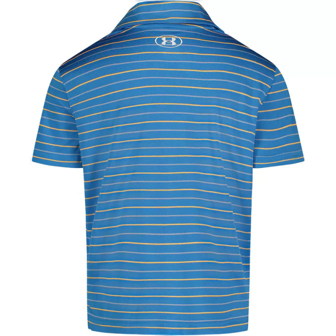 Under Armour Boys UA Matchplay Stripe Polo - Viral Blue