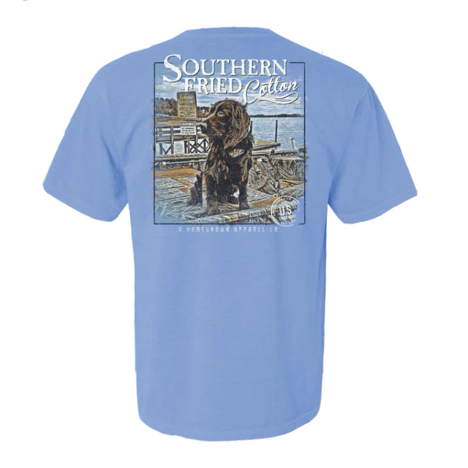 Southern Fried Cotton Hank Tee - Washed Denim