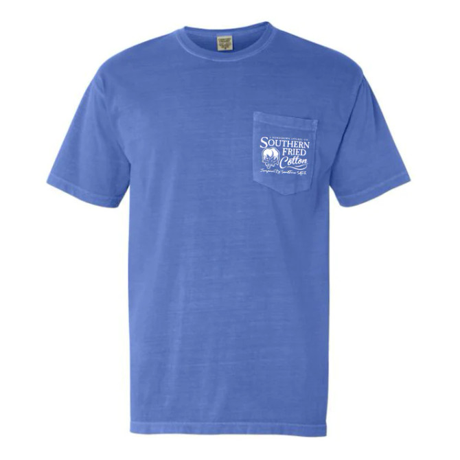 Southern Fried Cotton Pinch of Summer Tee- Flo Blue