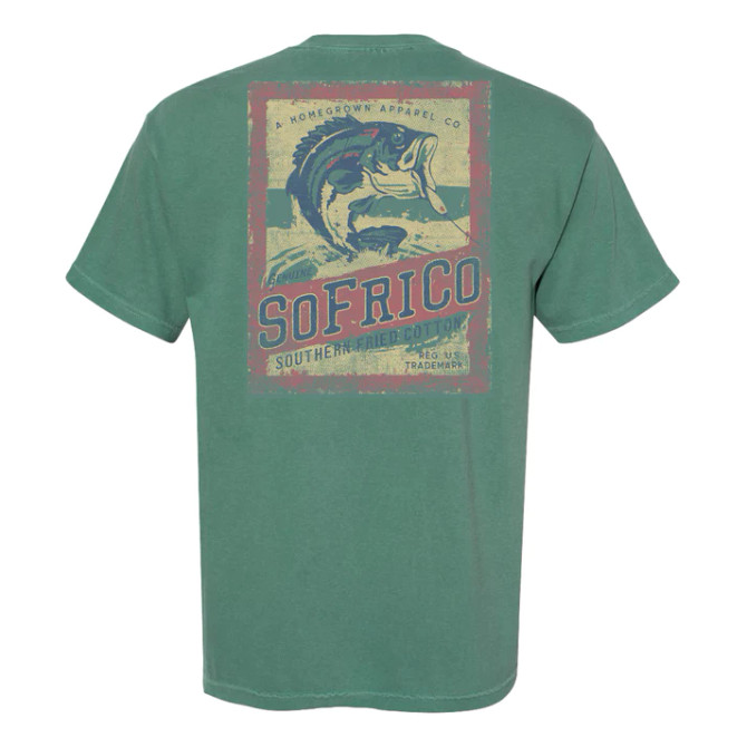 Southern Fried Cotton Gone Fishing Tee - Light Green