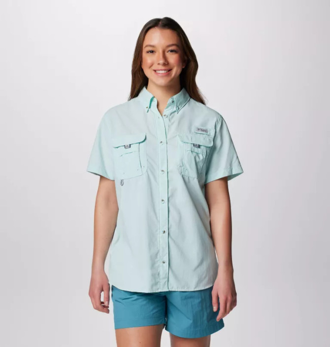 Columbia PFG Women's Bahama Short Sleeve Shirt - Icy Morn