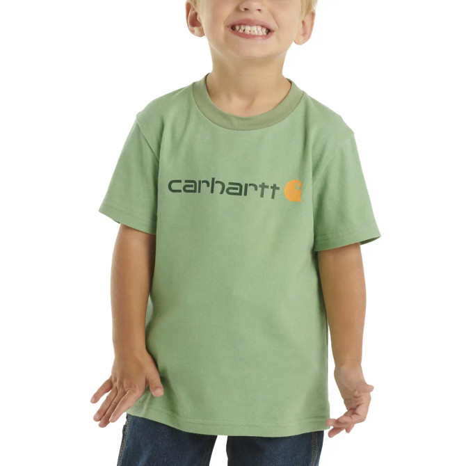 Carhartt Boys Logo Tee - Loden Frost