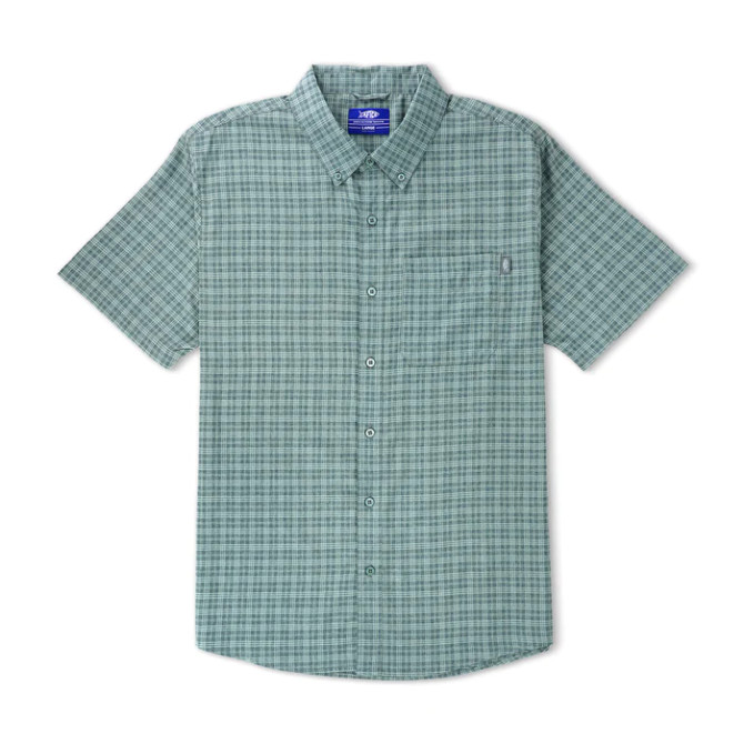 Aftco Dorsal Short Sleeve Button Down - Depths