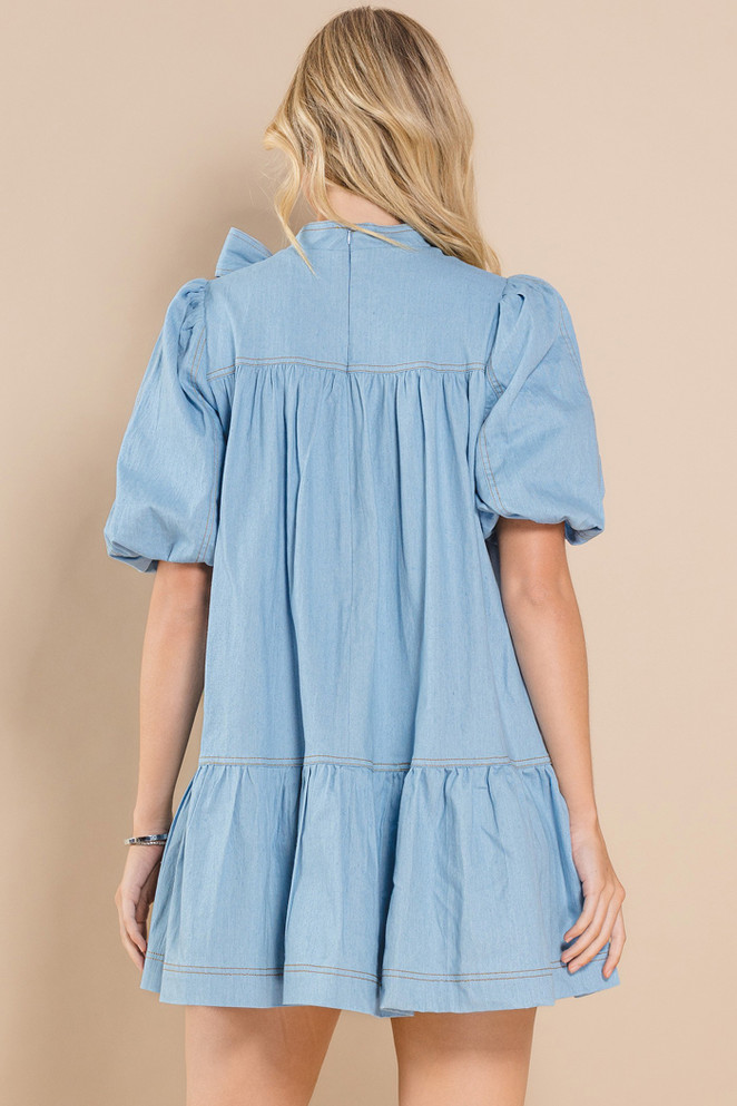 TCEC Chic Style Casual Denim Dress