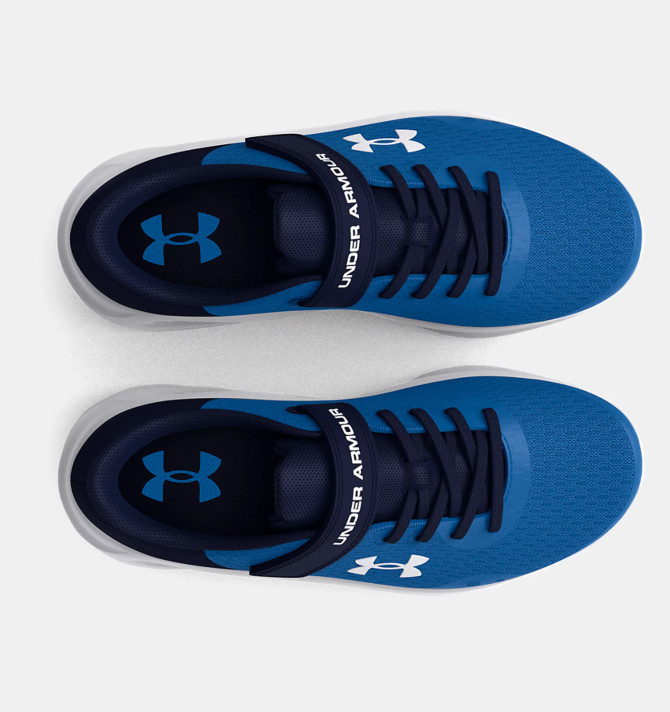 Under Armour Boys' Pre-School UA Pursuit 3 AC Running Shoes - Victory Blue / Midnight Navy / White