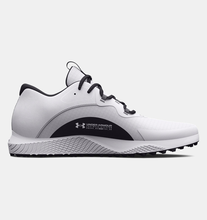 Under Armour Men's UA Charged Draw 2 Spikeless Golf Shoes - White / Black