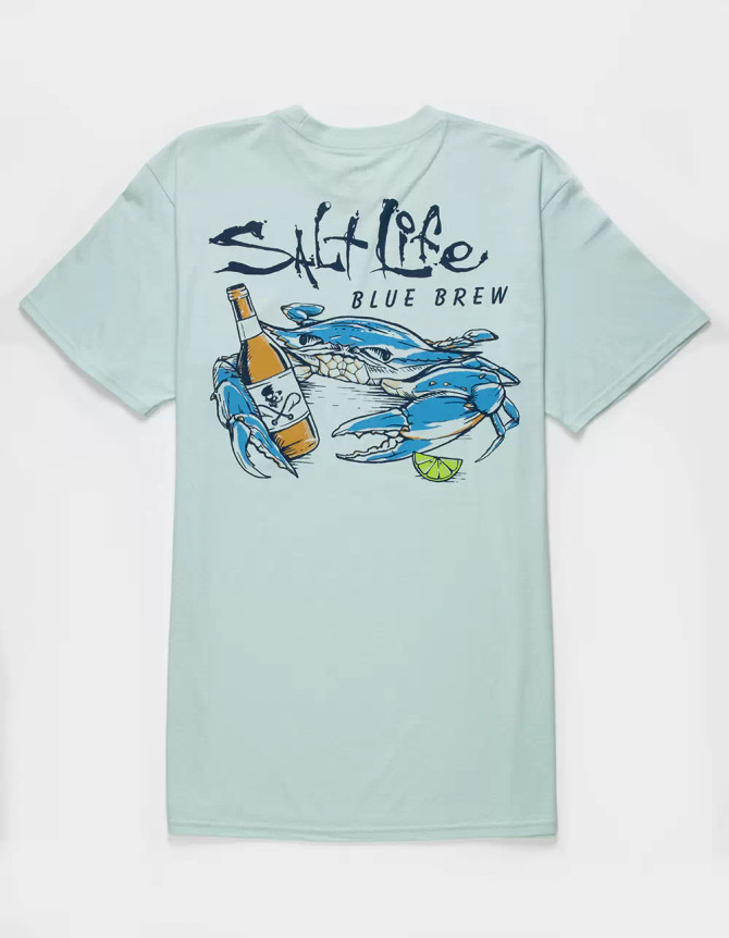 Salt Life Blue Brew Crab Tee