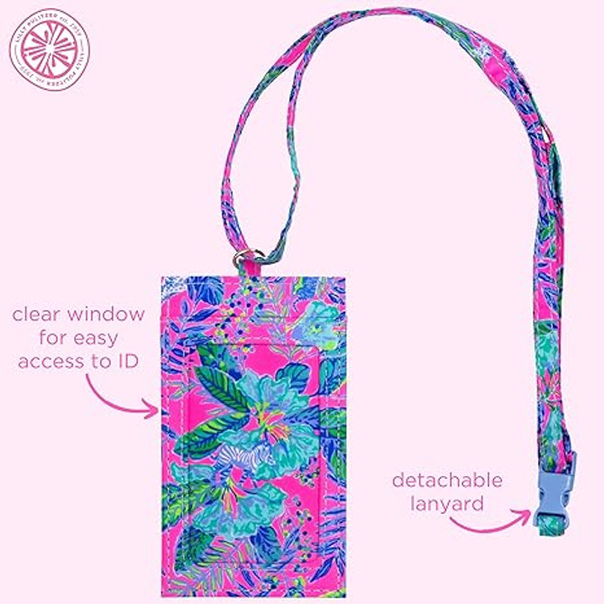 Lilly Pulitzer Lanyard with ID Holder - Lil Earned Stripes