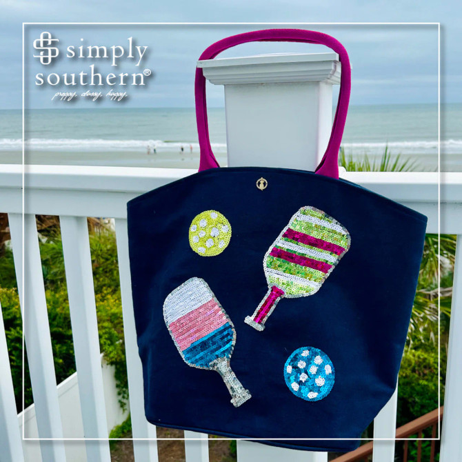 Simply Southern Sequin Tote Pickleball