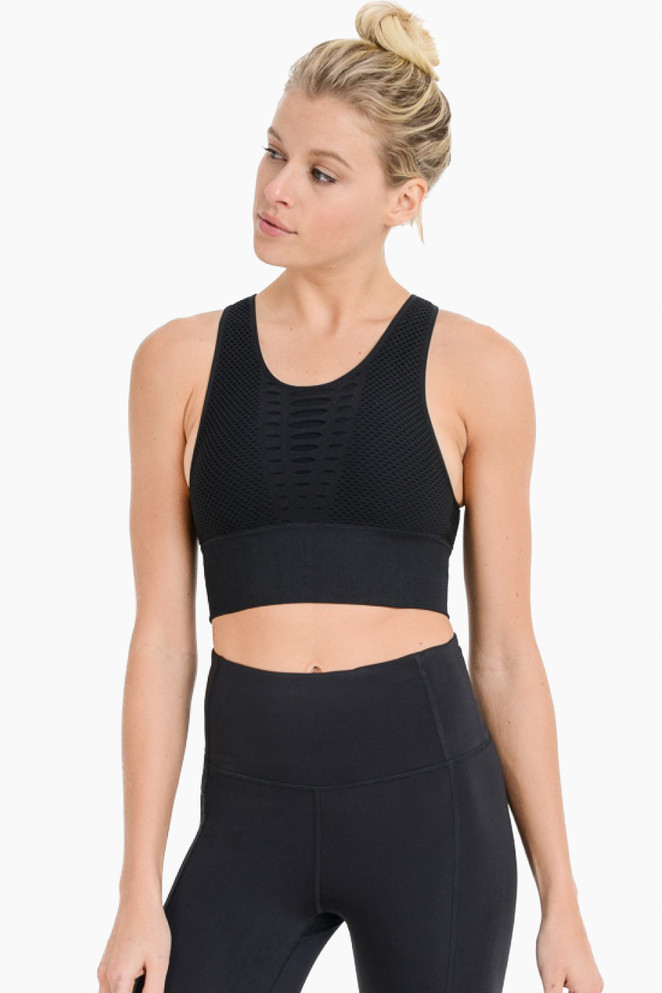 Mono B Laser Cut Seamless Sports Bra