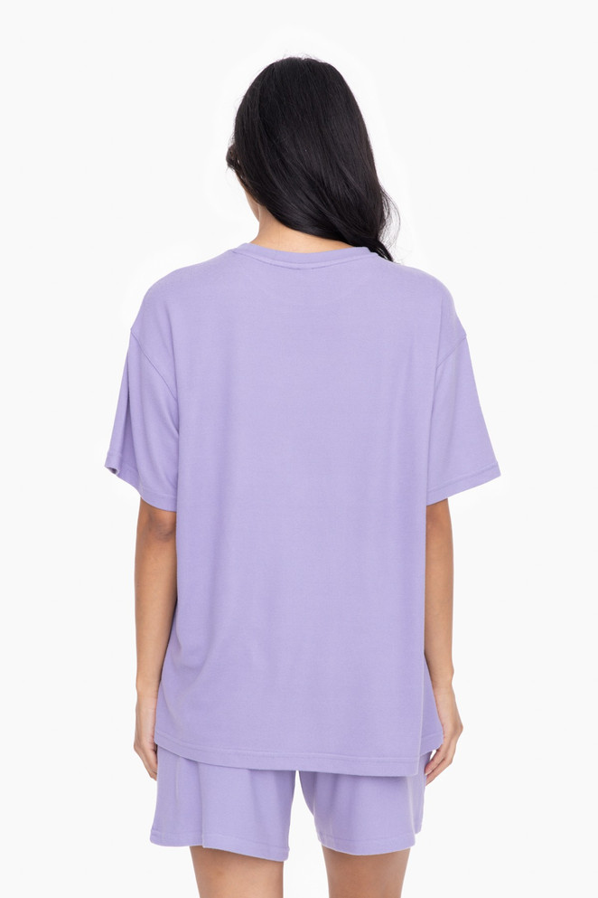 Mono B Brushed Hacci Oversized Boyfriend Tee