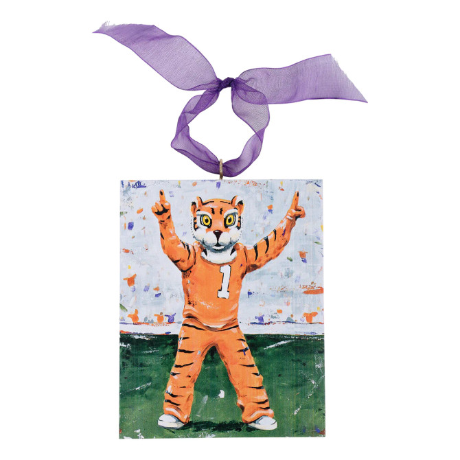 Glory Haus Clemson Tiger Block Ornament