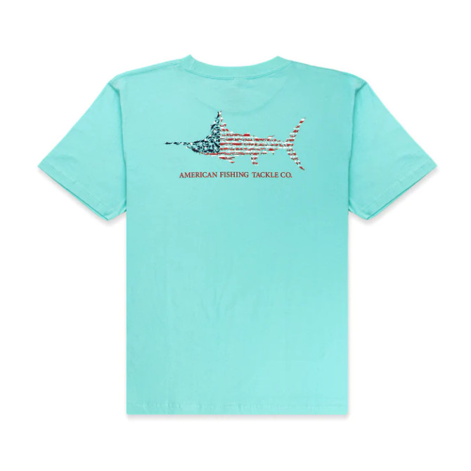 Aftco Youth Jigfish Americana Tee - Clearwater