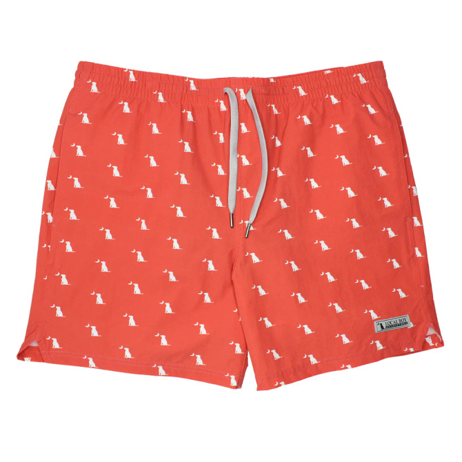 Local Boy Swim Trunk - Salmon Dog & Moon