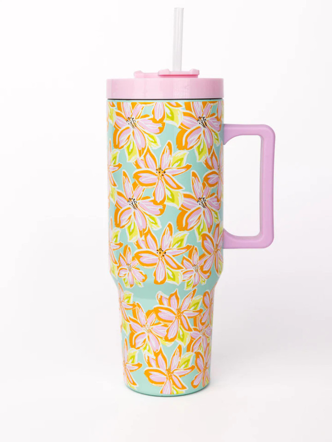 Mary Square 40 oz Stainless To-Go Tumbler - Paradise View