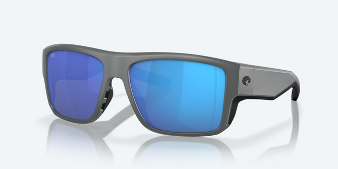 Costa Del Mar Taxman Polarized Sunglasses - Matte Grey with Blue Mirror
