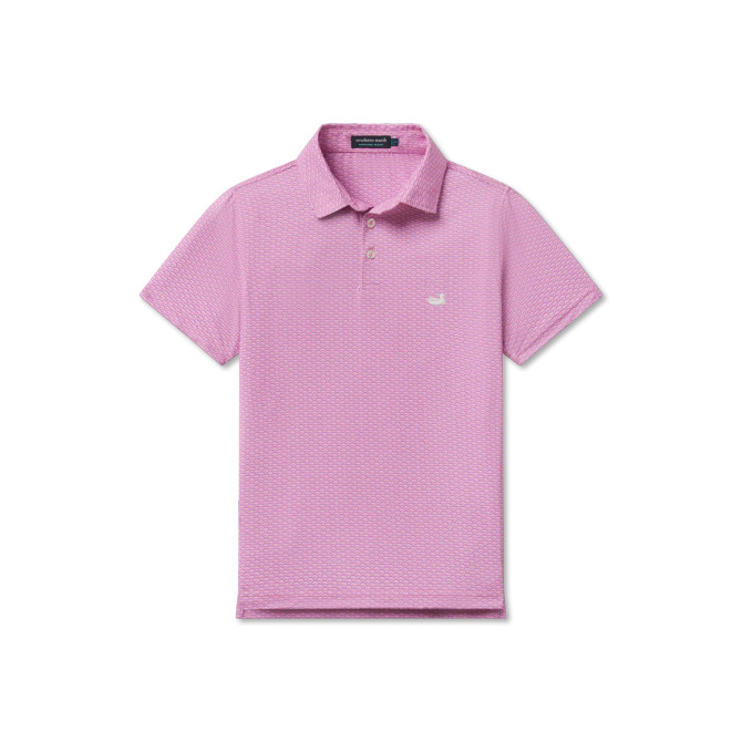 Southern Marsh Youth Flyline Performance Polo - Fan Shell - Rhubarb Fan Shell