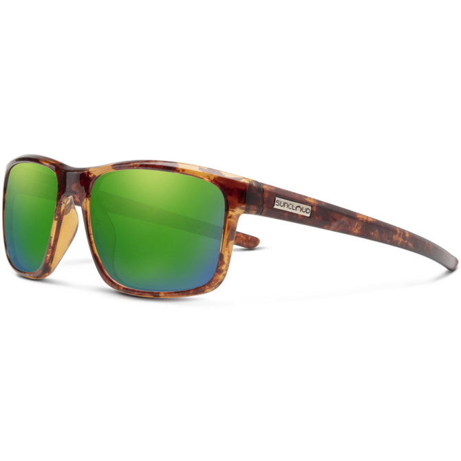 Suncloud Respek Sunglasses - Tortoise with Polarized Green Mirror