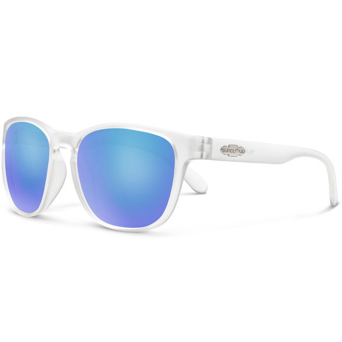 Suncloud Loveseat Sunglasses - Matte Crystal with Polarized Blue Mirror